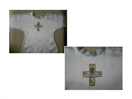 košieľka do krstu - kríž - moja spása