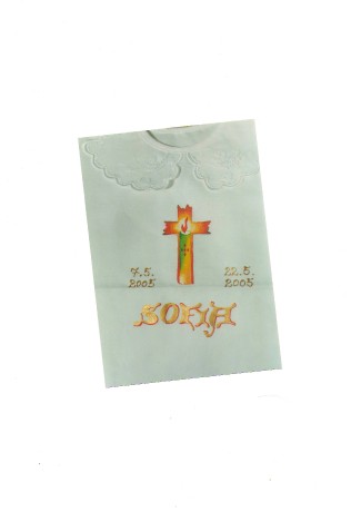 košieľka do krstu -kríž znak spásy