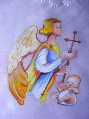 košieľka do krstu - Ja anjel nesiem tvoj kríž