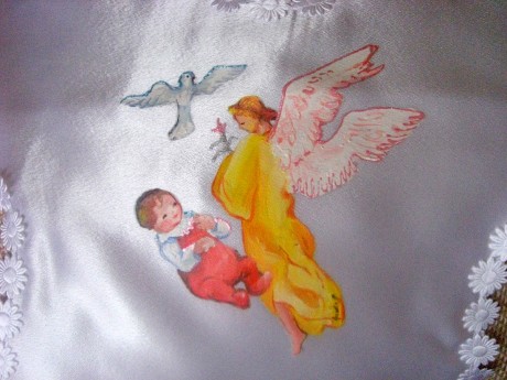 košieľka do krstu - satenová