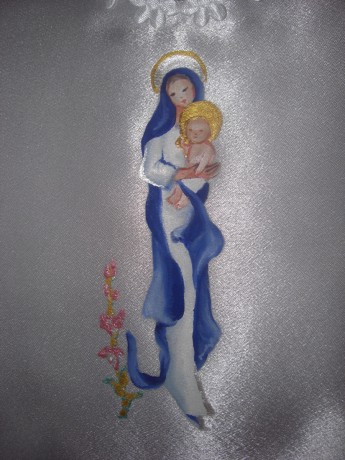 košieľka do krstu - Panna Mária skry ma pod svoj ochranný plášť